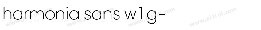 harmonia sans w1g字体转换